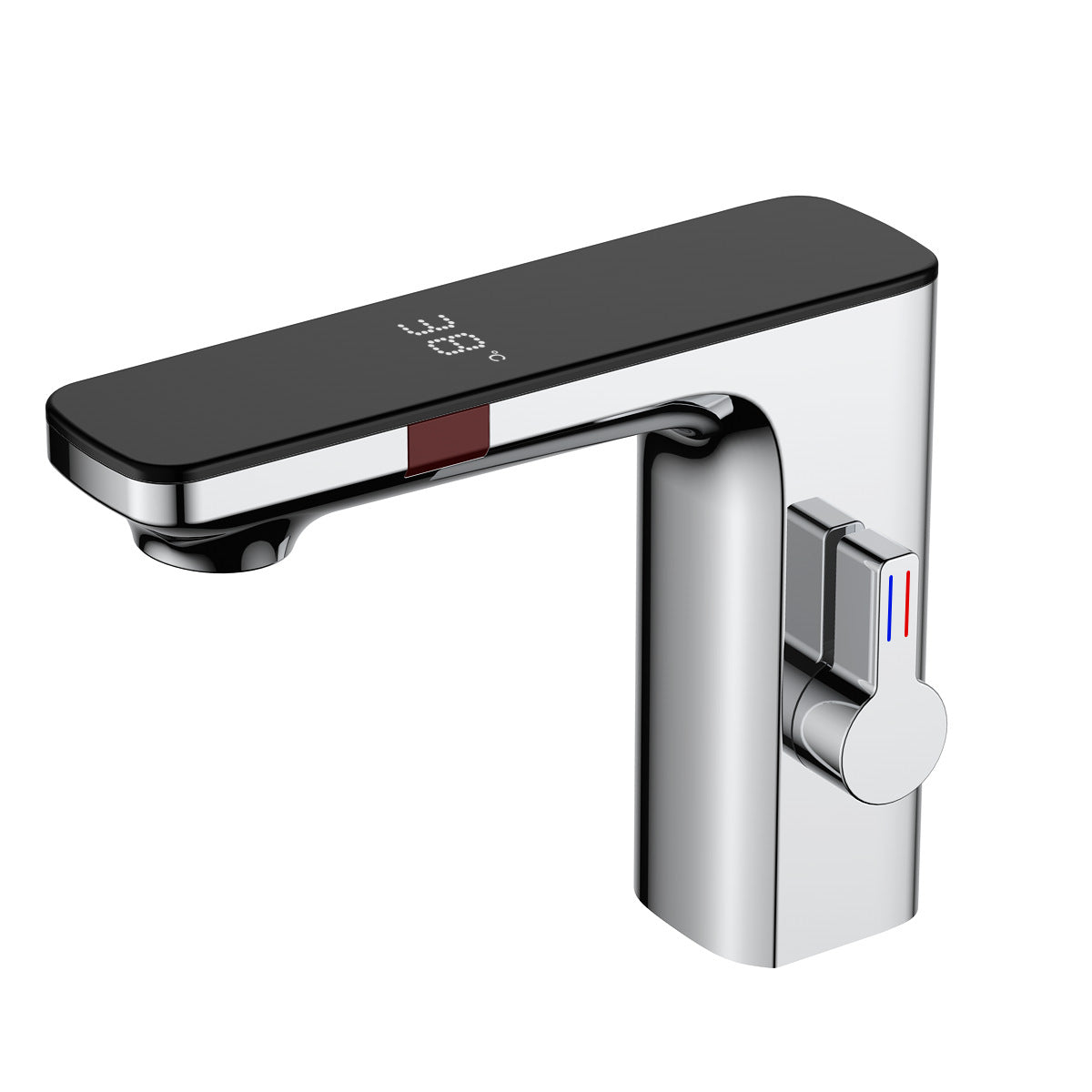 Smart Bathroom Sink Basin Touch Sensor Faucet with LED Temperature Display Hot Cold