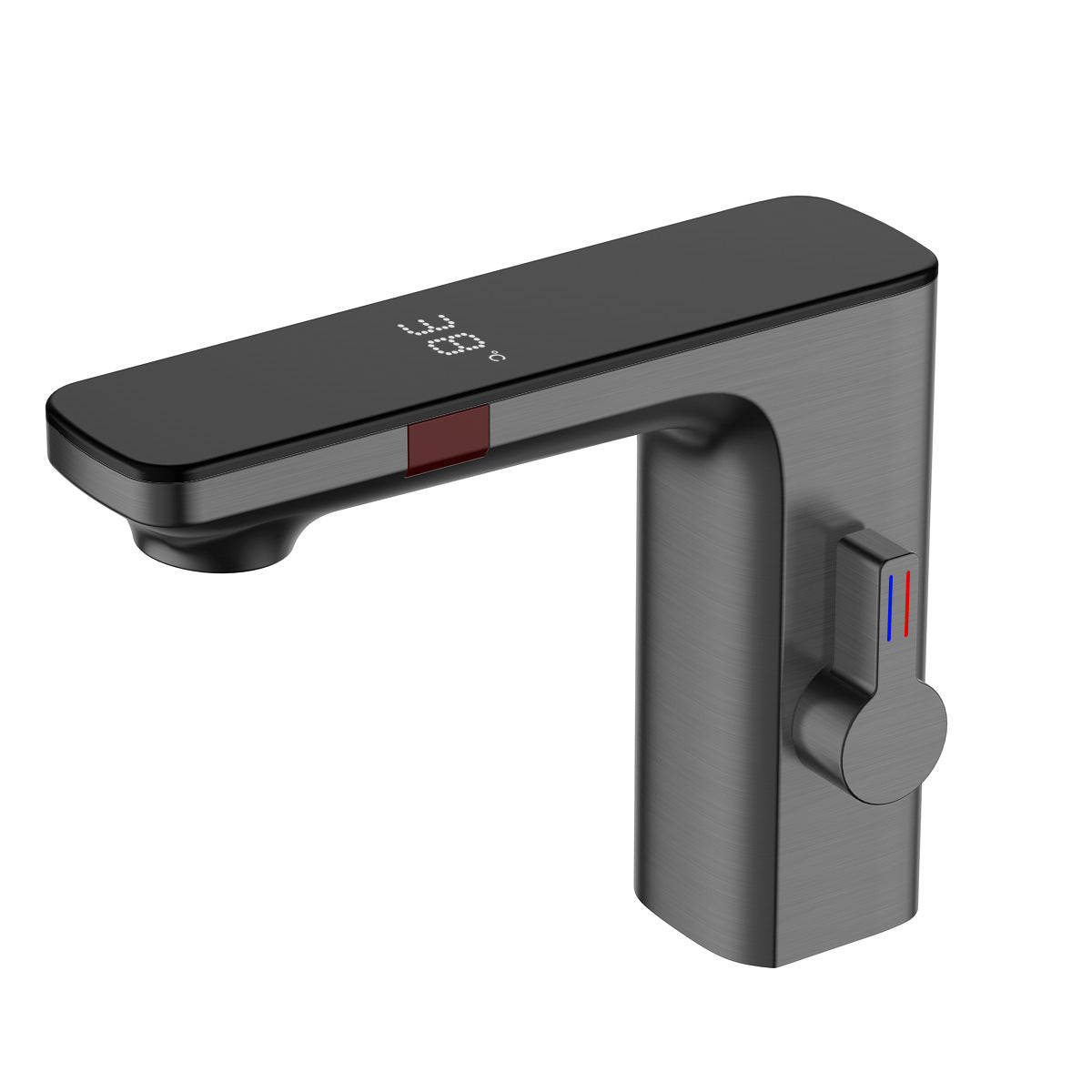 Smart Bathroom Sink Basin Touch Sensor Faucet with LED Temperature Display Hot Cold