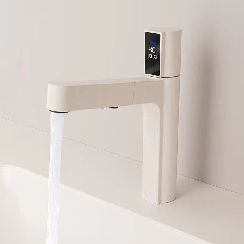 Bathroom Hot Cold Pull-Out Digital Display Basin Faucet