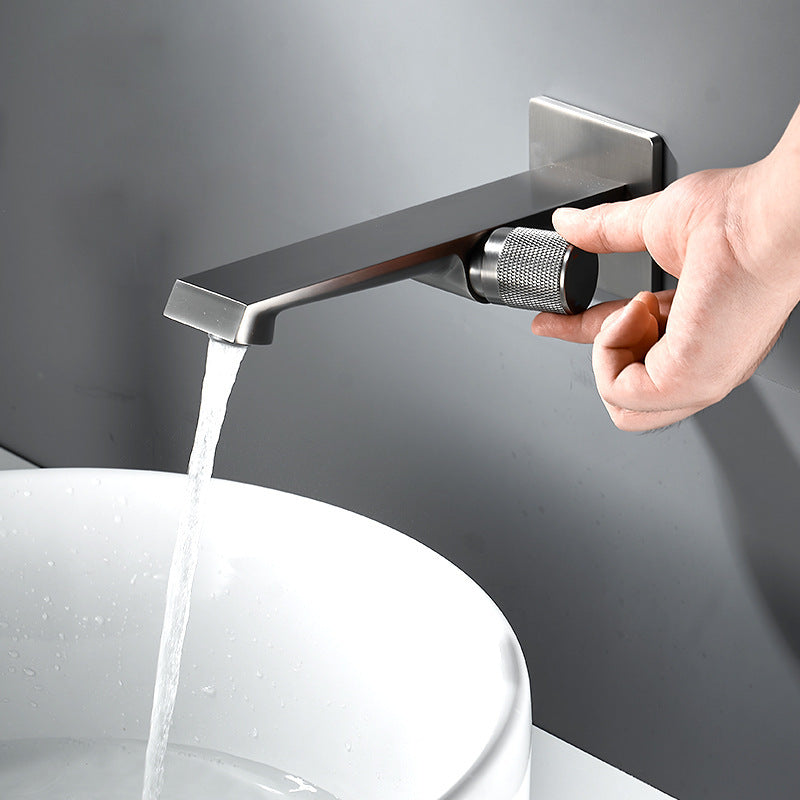 Built-in Basin Faucet Hot Cold Water Wall-mounted Water Tap