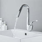Luxury Bathroom Vanity Faucet With Single-hole Hot Cold Water Tap