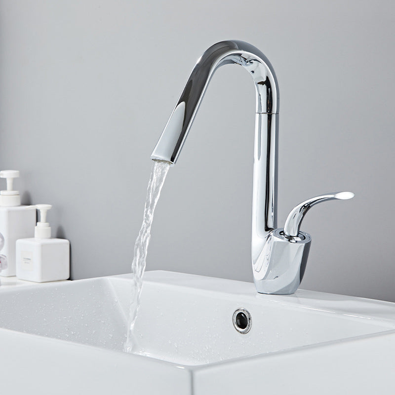 Luxury Bathroom Vanity Faucet With Single-hole Hot Cold Water Tap