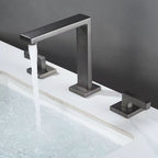 Luxury European 3-Hole Bathroom Sink Faucet with Hot & Cold Mixer Brass Basin Tap