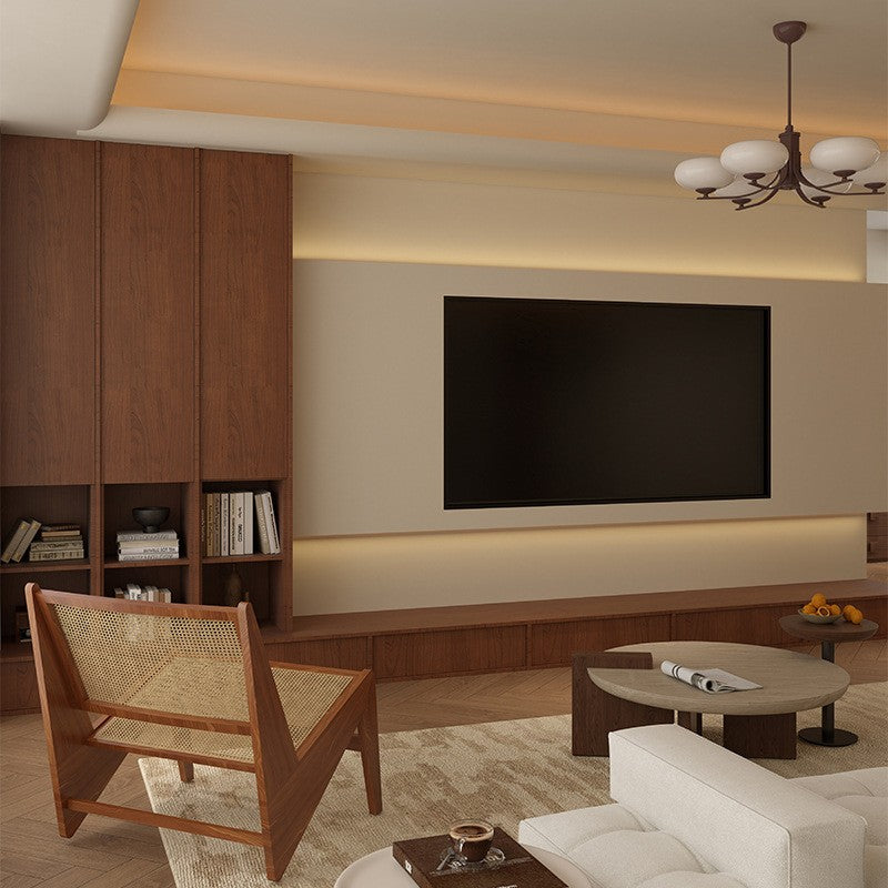 Custom Plywood Entertainment Center TV Stand Living Room Cabinet | JYN Home