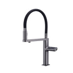 Kitchen Faucet Touch Sensor with Digital Temperature Display Hot Cold Water 3-in-1 Smart Pullout Mixer Tap
