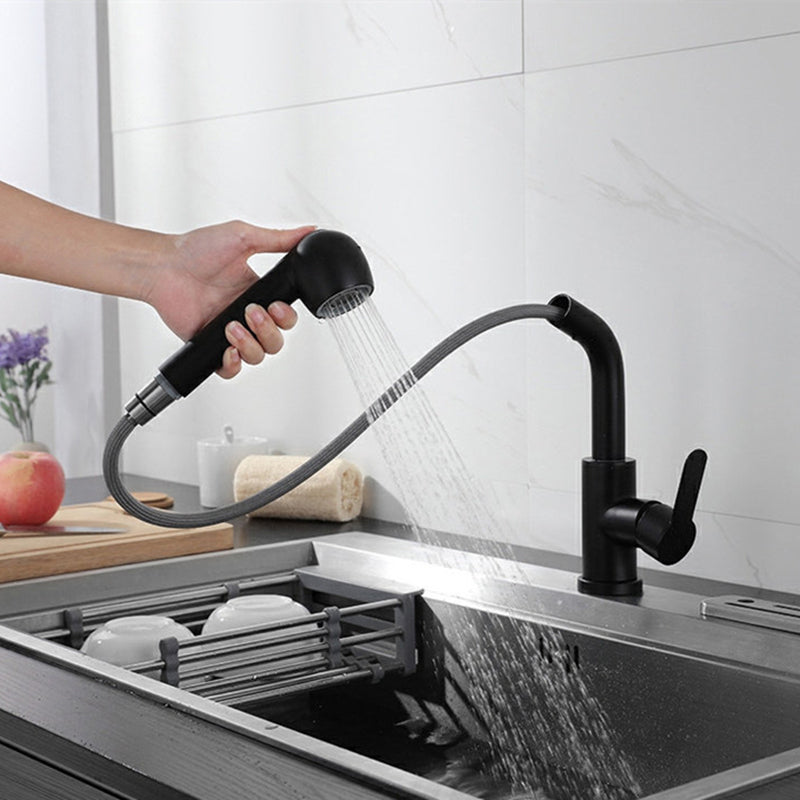 Kitchen Sink Faucet 304 Stainless Steel Hot Cold Pull-out Water Tap