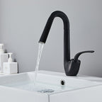 Luxury Bathroom Vanity Faucet With Single-hole Hot Cold Water Tap