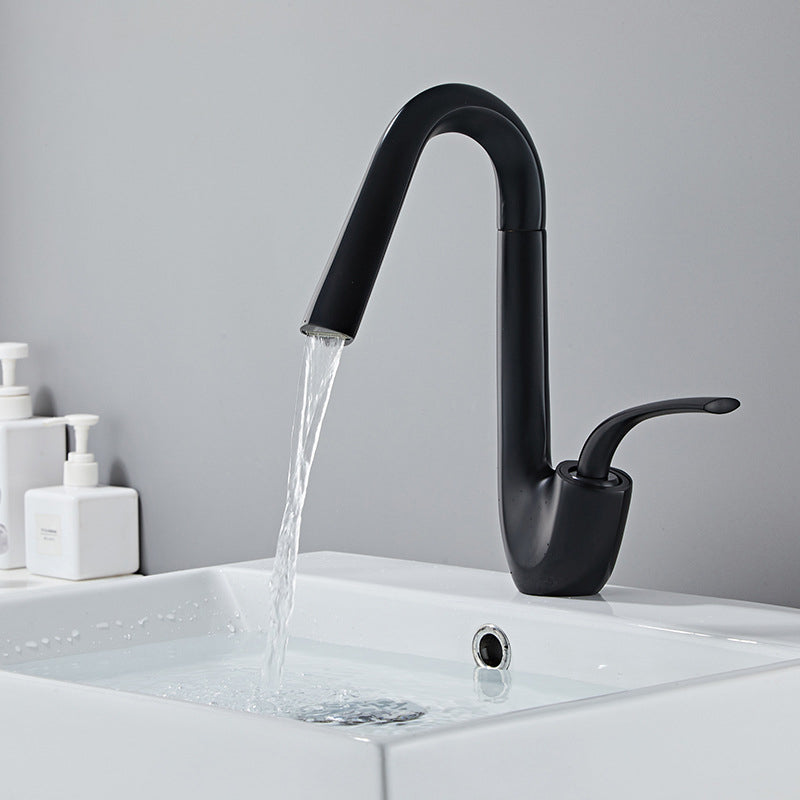 Luxury Bathroom Vanity Faucet With Single-hole Hot Cold Water Tap