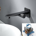 Built-in Basin Faucet Hot Cold Water Wall-mounted Water Tap