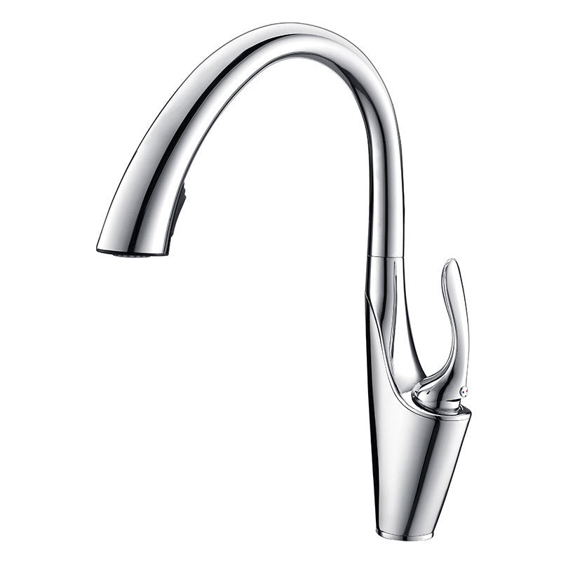 Pull-out Kitchen Sink Faucet With Hot Cold Water Settings And Rotatable Operation