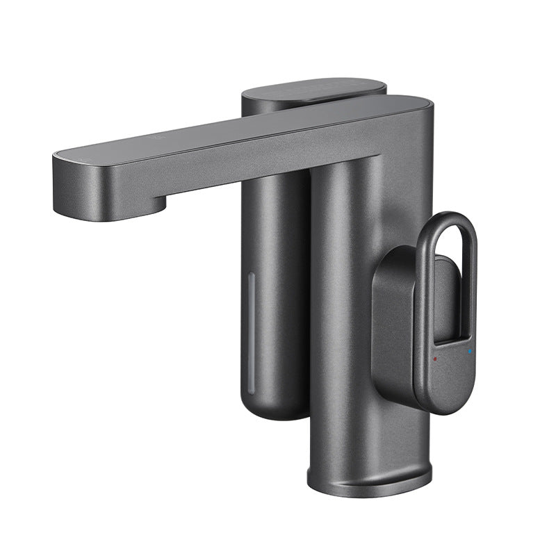 Smart Bathroom Sink Basin Touch Sensor Hot Cold Faucet with LED Temperature Display Soap dispenser