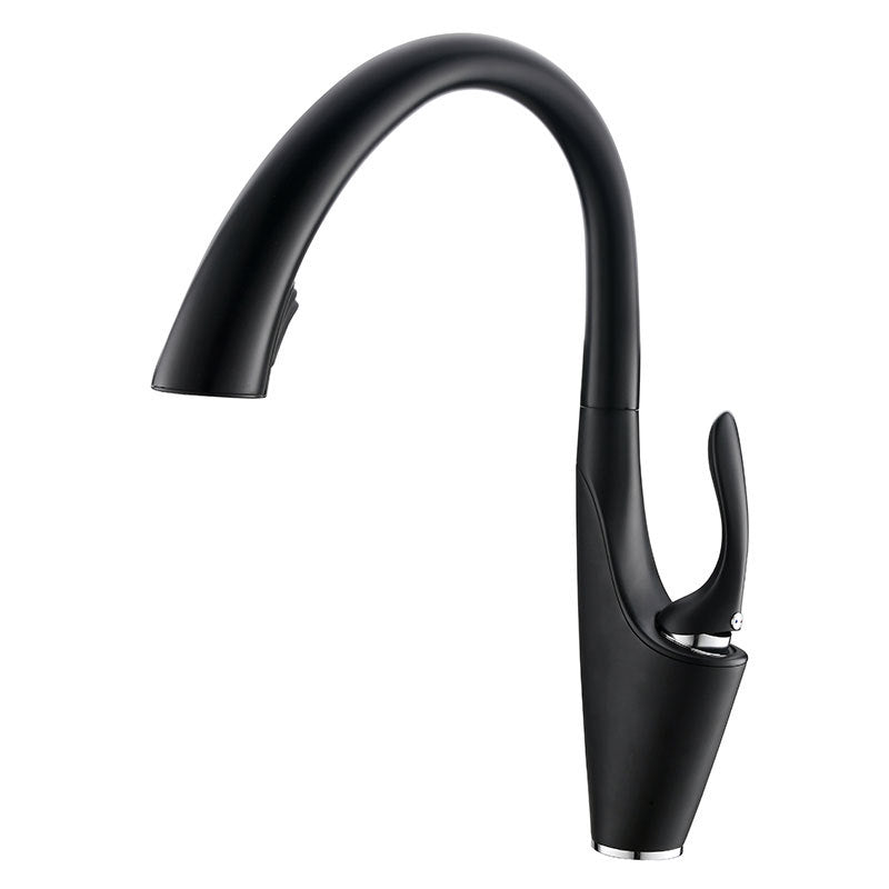 Pull-out Kitchen Sink Faucet With Hot Cold Water Settings And Rotatable Operation