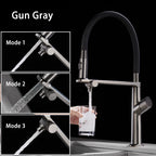 3-in-1 Kitchen Faucet Sink Purifier Faucet Hot Cold Water Pull-out
